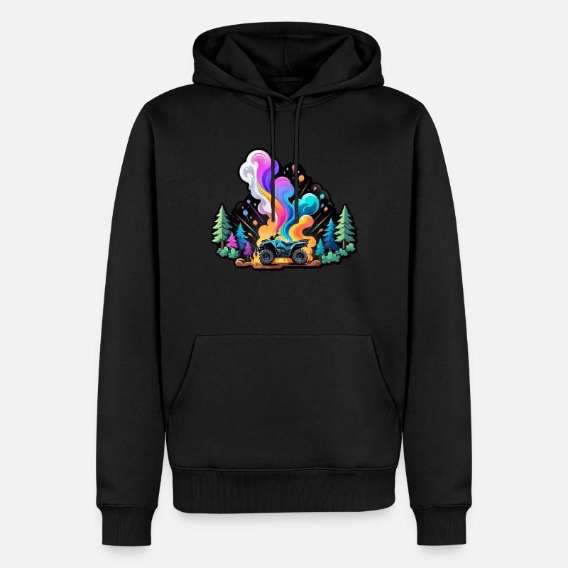 quad et tout terrain - Sweat à capuche Premium bio Homme - noir