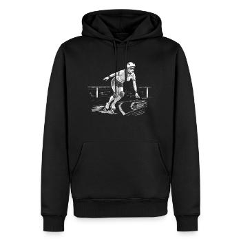 ROLLSCHUHE - Männer Premium Bio Hoodie - Schwarz - Vorne - Nico (187cm)