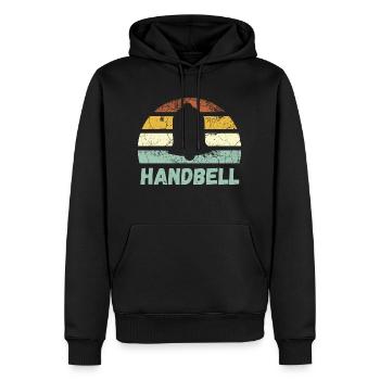 Handbell Retro Vintage Music Instrument - Men’s Premium Organic Hoodie - black - Front - Nico (187cm)