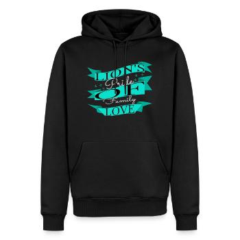 awesome quality time lion pride dynamics - Männer Premium Bio Hoodie - Schwarz - Vorne - Nico (187cm)