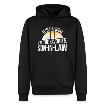 C’est officiel, je suis le gendre préféré qui dit - Sweat à capuche Premium bio Homme - noir - Devant - Nico (187cm)