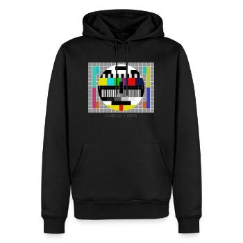 SANDER XANDER 13 - Männer Premium Bio Hoodie - Schwarz - Vorne - Nico (187cm)