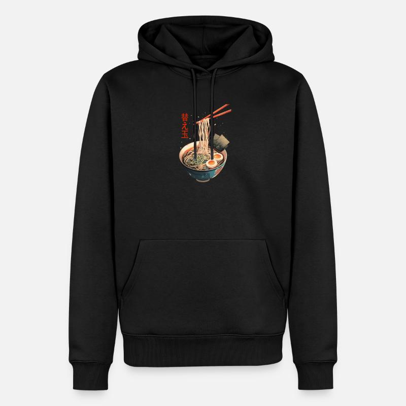 Authentische Ramen-Schalen-Kunst Authentic Ramen - Männer Premium Bio Hoodie - Schwarz