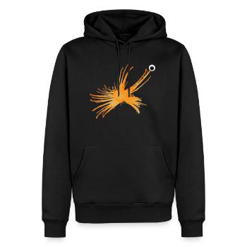 MonstRumms Nr. 20 - Männer Premium Bio Hoodie - Schwarz - Vorne - Nico (187cm)