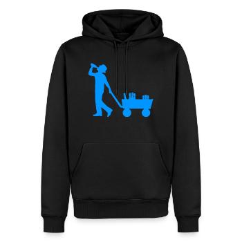 Vatertag - Männer Premium Bio Hoodie - Schwarz - Vorne - Nico (187cm)