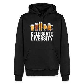 Celebrate Diversity Homebrewing Brewmaster Beer - Men’s Premium Organic Hoodie - black - Front - Nico (187cm)