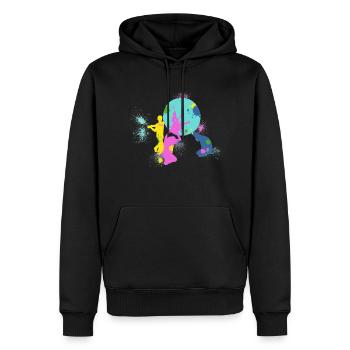 Kinball - Sweat à capuche Premium bio Homme - noir - Devant - Nico (187cm)