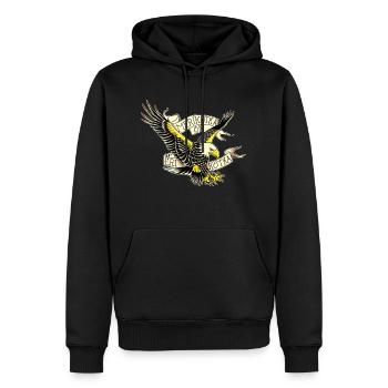 Merikotka - Sweat à capuche Premium bio Homme - noir - Devant - Nico (187cm)