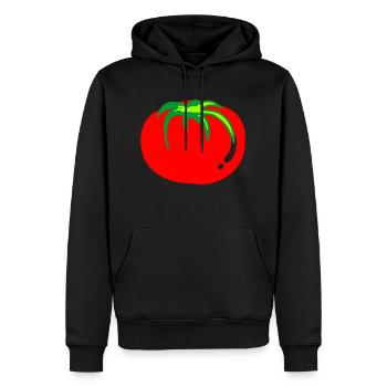 tomate - Sweat à capuche Premium bio Homme - noir - Devant - Nico (187cm)