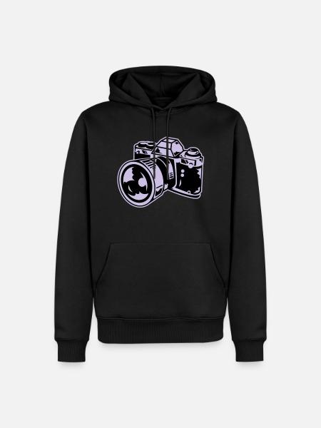 camera - Sweat à capuche Premium bio Homme - noir