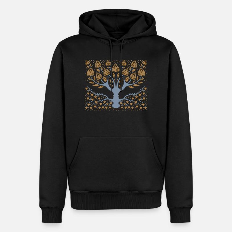 Fantastic tree - Sweat à capuche Premium bio Homme - noir