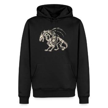 dragon skeleton - Männer Premium Bio Hoodie - Schwarz - Vorne - Nico (187cm)