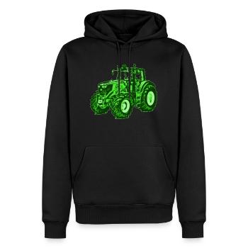 Tractor farmer farmer tractor agricultural machine - Men’s Premium Organic Hoodie - black - Front - Nico (187cm)