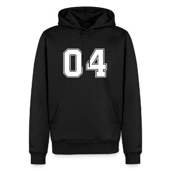 04 American Football trikot jersey Trikot - Männer Premium Bio Hoodie - Schwarz - Vorne - Nico (187cm)