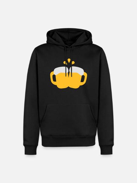 Bier - Männer Premium Bio Hoodie - Schwarz