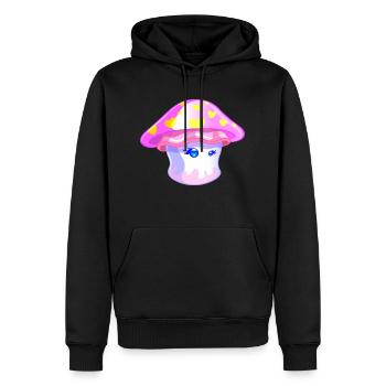 Champignon Fille - Sweat à capuche Premium bio Homme - noir - Devant - Nico (187cm)