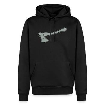axe - Sweat à capuche Premium bio Homme - noir - Devant - Nico (187cm)