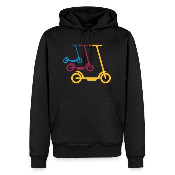 elektroroller tretroller elektro roller spass kind - Männer Premium Bio Hoodie - Schwarz - Vorne - Nico (187cm)