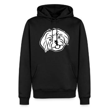 Havanese - Men’s Premium Organic Hoodie - black - Front - Nico (187cm)