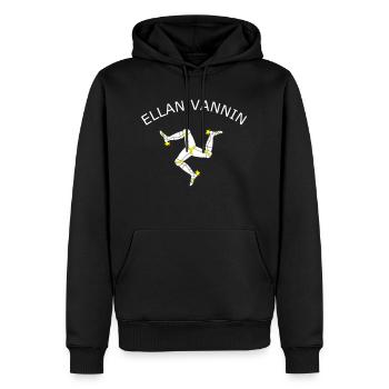 Ellan Vann - Sweat à capuche Premium bio Homme - noir - Devant - Nico (187cm)