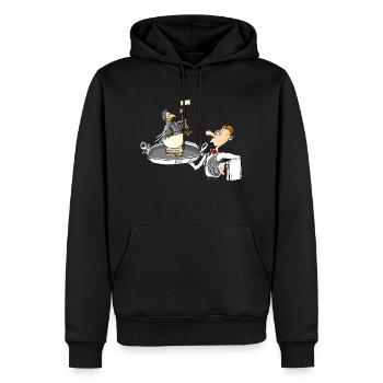 Kellner - Männer Premium Bio Hoodie - Schwarz - Vorne - Nico (187cm)