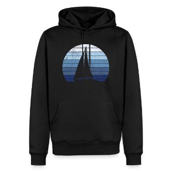 Kapitän Segelboot Segler - Männer Premium Bio Hoodie - Schwarz - Vorne - Nico (187cm)