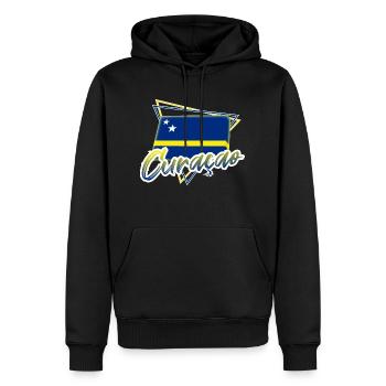Curaçao - Men’s Premium Organic Hoodie - black - Front - Nico (187cm)