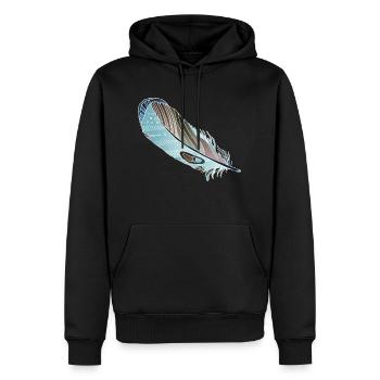 Plume - Sweat à capuche Premium bio Homme - noir - Devant - Nico (187cm)