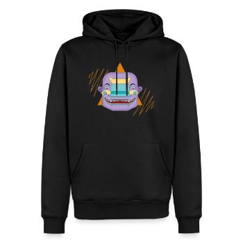 Mr. Stretchy - Männer Premium Bio Hoodie - Schwarz - Vorne - Nico (187cm)