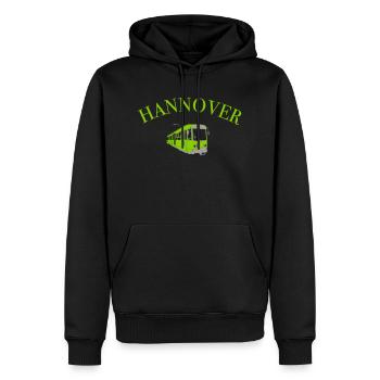 Hanover - Men’s Premium Organic Hoodie - black - Front - Nico (187cm)