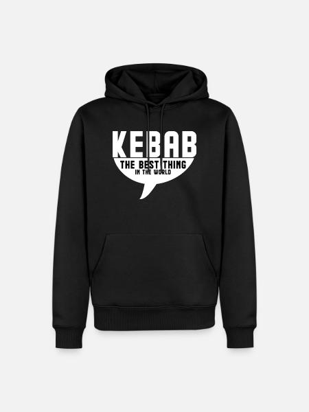kebab la meilleure chose au monde - Sweat à capuche Premium bio Homme - noir