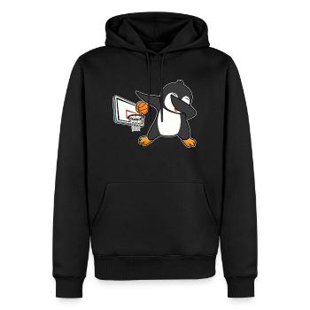 dab dabbing pinguin basketball birthday christmas - Männer Premium Bio Hoodie - Schwarz - Vorne - Nico (187cm)
