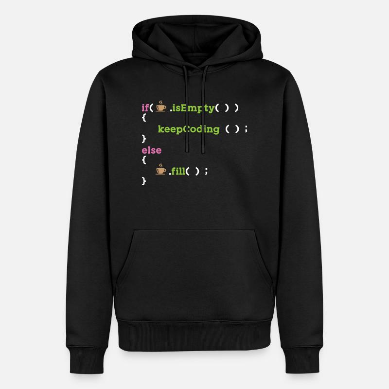 Code Coder Programmierer Software Coding Nerd - Männer Premium Bio Hoodie - Schwarz