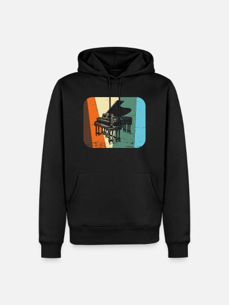 Grand Piano / Piano - Men’s Premium Organic Hoodie - black