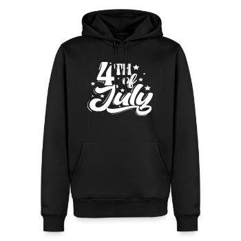 4th of July Unabhängigkeit Freiheit - Männer Premium Bio Hoodie - Schwarz - Vorne - Nico (187cm)