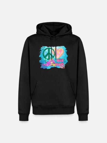 Ocean Sublimation - Men’s Premium Organic Hoodie - black