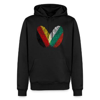 Fingerabdruck Balkan Bulgare Bulgarien - Männer Premium Bio Hoodie - Schwarz - Vorne - Nico (187cm)