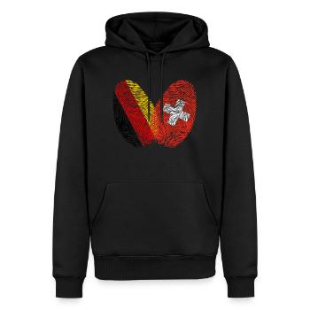 Fingerabdruck Schweizer Schweiz - Männer Premium Bio Hoodie - Schwarz - Vorne - Nico (187cm)