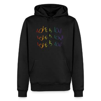 I love Pride - Männer Premium Bio Hoodie - Schwarz - Vorne - Nico (187cm)