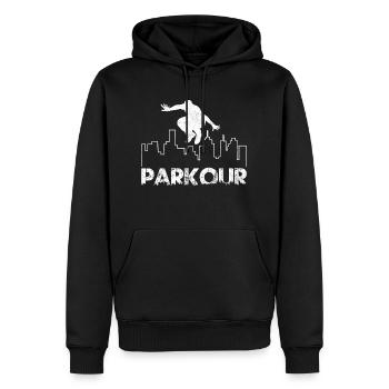 Parkour Free Running Traceur - Männer Premium Bio Hoodie - Schwarz - Vorne - Nico (187cm)