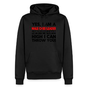Yes I Am A Male Cheerleader Cheerleading Cheerdanc - Männer Premium Bio Hoodie - Schwarz - Vorne - Nico (187cm)