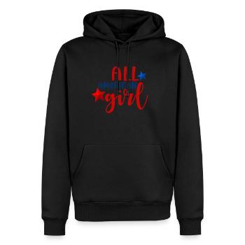 all american girl 4th Of July America - Men’s Premium Organic Hoodie - black - Front - Nico (187cm)