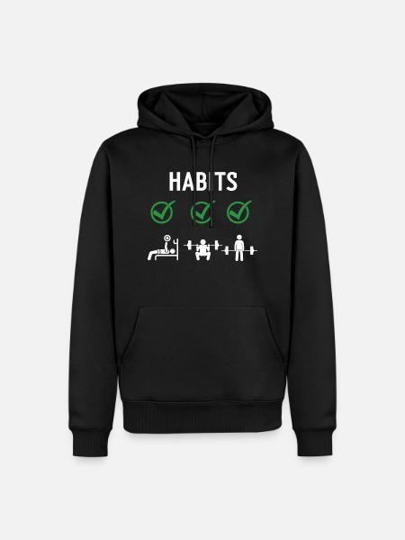 Gym Deadlifts Workout love - ma déroute de fitness de passe-temps - Sweat à capuche Premium bio Homme - noir