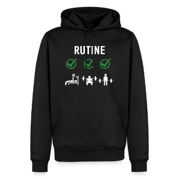 Gym Deadlifts Workout love - ma déroute de fitness de passe-temps - Sweat à capuche Premium bio Homme - noir - Devant - Nico (187cm)