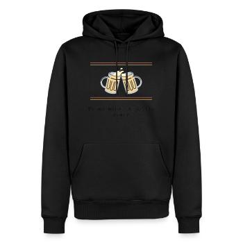 Tu me mets la petite soeur - Sweat à capuche Premium bio Homme - noir - Devant - Nico (187cm)