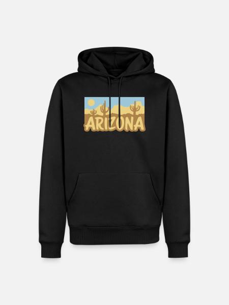 Arizona USA Paysage désertique - Sweat à capuche Premium bio Homme - noir