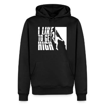 aiment se défoncer - Sweat à capuche Premium bio Homme - noir - Devant - Nico (187cm)