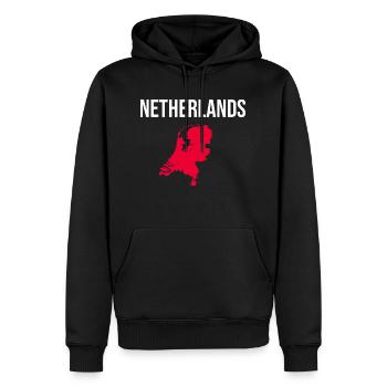 Netherlands Souvenir - Men’s Premium Organic Hoodie - black - Front - Nico (187cm)