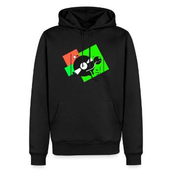 Platines colorées6 - Sweat à capuche Premium bio Homme - noir - Devant - Nico (187cm)