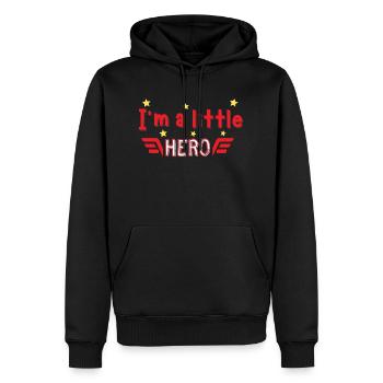 I'm A Little Hero - Men’s Premium Organic Hoodie - black - Front - Nico (187cm)
